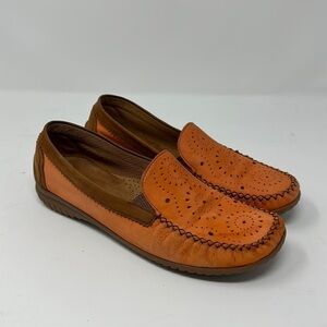 Gabor Orange Slip On Loafers Size UK 4.5 = US 7